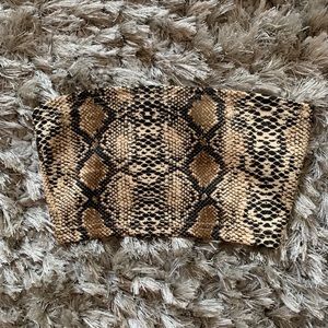 Snake print tube top